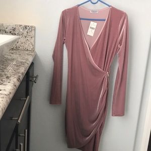 Pink long sleeve dress